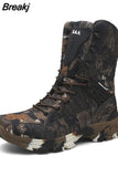 Waterproof Men Tactical Military Boots Desert Boots Hiking Camouflage High-top Desert Men's Boots Fashion Work Men's