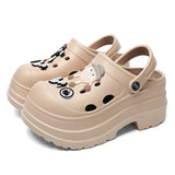 2024 Diy Hole Garden Shoes for Women Slippers Summer 2024 Soft Chunky Platform Sandals Woman Non Slip Beach