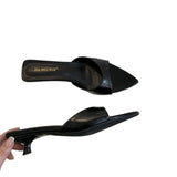 Breakj Pointed Fine-Heeled Sandals Women Back Empty French Style Cool Slippers High Heel Cool Slippers