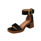 Strap Comfort Shoes for Women Clogs With Heel Open Toe High Sandals Female 2023 Summer Espadrilles Platform Thick Peep