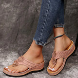 Breakj New Summer Flower Women Sandals Car Sewing Beach Shoes Large Size Word And Comfortable Sandals