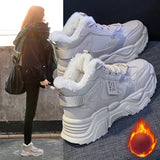 Winter Sneakers 2024 New In Plus Velvet Keep Warm Platform Sports Shoes Women Comfort Snow Boots Female Chunky