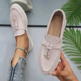 New Women Loafers Slip on Ladies Flats Brand Spring Autumn Casual Flat Shoes Leather Cashmere Single Shoes plus size