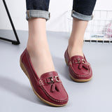 Women Shoes 2023 Spring Autumn Flats Leather Breathable Moccasins Women Boat Shoes Ballerina Ladies Casual Shoes Zapatos