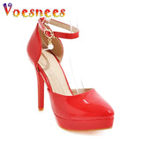 And Summer New 12CM Women Sandals Fashion Pointed End High Heels Side Empty Elegant Party Shoes Sexy Buckle Strap