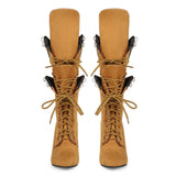 Breakj Work Style With Cowboy Tip Slender High And Large Size 44 Female Short Boots Boots