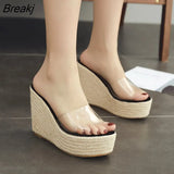 New Summer Jelly Sandals slippers Shoes Casual Sexy Wedges Women's Sandals