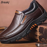 Men's Genuine Leather Shoes Size 38-46 Head Leather Soft Anti-slip Driving Shoes Man Spring Business Dress Shoes