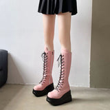 Breakj Thick Bottom Boots 2025 New Punk-Style Personality Butterfly Slope And Thick Bottom High