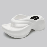 New Wedges Flip Flops for Women Summer Eva Clip Toe Thick Bottom Slippers Woman Non Slip Platform Beach Slides Shoes