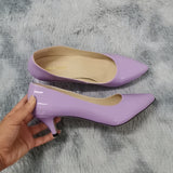 Sexy Pointed Toes 5cm Low Med Kitten High Heels Women Pumps Shoes Spring Brand Design Dress Wedding Shoes Big Size