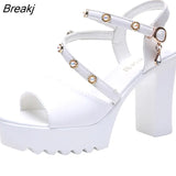 Women Ladies Fashion Crystal Solid Peep Toe Buckle Casual Shoes Sandals sandals high heels women sandals platform high