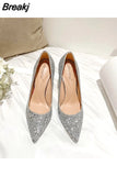 Sequins Woman Pumps Gold Silver High Heels Shoes Women Wedding Shoes Stiletto Ladies Shoes Fashion Women Heels