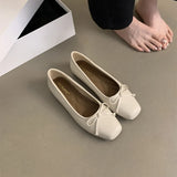 Head Shallow Mouth Single Shoes 2024 Spring And Autumn New French Evening Wind Temperament Gentle Fairy Flat-Soled Grandma