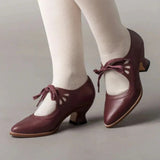 European and American Hollow Out High Heel Shoes for Women Lace Up Large Casual Shoes Women Shoes Zapatos De Mujer size