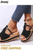 Women Sandals 2023 Women Heels Sandals Slip On Wedges Shoes For Women Slippers Summer Sandalias Mujer Platform Sandals