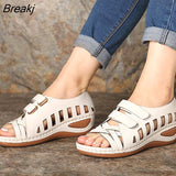 New Women Fashion Sports Sandals Hollow Out Breathable Cool Comfortable Fish Mouth Casual Shoes Outdoor Beach