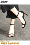 New Summer Women Sandals Open Toe Thin Strap Buckle Sandals Sexy Thin Heels High Heels Feminine Fashion Party