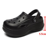 Toe Eva Platform Sandals for Women 2024 Summer Soft Thick Bottom Clogs Slippers Woman Anti-Slip Beach Slides Garden