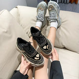 Fashion Water Drill Old Father's Shoes In The Autumn Of 2023, The New Korean Version Of Breathable Muffins Follow The Trend Of Leisure Sports