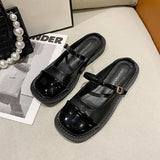 For Women 2023 Female Shoes Slippers Soft Slides Cover Toe Low Shallow New Comfort Flat Basic Spring Fabric Retro