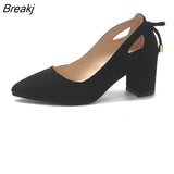 Elegant Women Shoes Square Heel Sandals Womens Shoes Comfort Summer All-match Bow Tie Office High Heel Ladies Dress