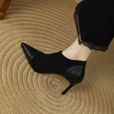 Autumn Thin Heel Short Boots for Women Sexy Stiletto Heel Pointed Toe Female Ankle Boots 2024 Fashion Slip-On Socks