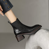 Children Winter Boots Autumn 2024 New Low-Heeled Chelsea Warm Martin Boots Women's Thin