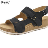 Summer Shoes Women Sandals Thick Sole Soft Comfortable Ladies Beach Sandals Plus Size 42 Yellow Black