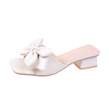 Size Women's Shoes 35-42 Summer Outer Wear Flat Slippers Wide Sandals Slippers Rhinestone Fashion Home