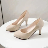 Summer Classics Round Toe Women's Pumps Comfortable Shallow Office Ladies Shoes Solid Platform Female
