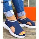 Women's Sandals Summer Wedges Footwear Platform Sandals Women Female Comfort Slip on Peep Toe Ladies Sandals Zapatillas