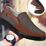Shoes for Men Summer Slip on Loafers Men's Casual Shoes Breathable Walking Flats Soft Dad Shoes Male Sneakers Size