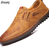Shoes Men's New Casual Shoes Leather Men's Leather Shoes Soft Cowhide Breathable Business Men's Shoes Peas Shoes