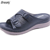 Fashion Summer Shoes Women Slippers Thick Sole Women Beach Slippers Ladies Summer Holiday Shoes Plus Size 42
