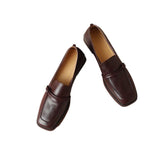 New Black Mary Jane Single Shoes With Thick Soles Brown English Style JK Small Leather Shoes Flat-Soled Work