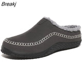 Cotton Slippers Men Winter Outdoor Men Shoes WaterProof Cold-Proof Casual Shoes Men Plush Warm Man Footwear Big Size