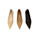 Soft! Small White Leather Shoes Women's English Low-Heeled Single Shoes Flat-Soled Pointed Shallow Work Shoes Soft