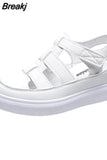 Female Sandal 2023 Summer Muffins shoe Increasing Height Shoes Closed Toe Clogs With Heel Girls Flat New Fashion