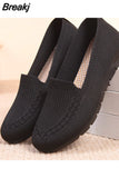Shoes Women's Summer Mesh Breathable Flat Shoes Ladies Comfort Light Sneaker Socks Women Slip on Loafers Zapatillas
