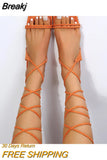 Cross Strap Sandals 2023 Summer New Open Toe Square Toe Flat Sandals for Woman Plus Size 43 Casual Beach Shoes
