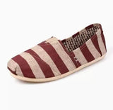 Mouth Shoes Woman Flats Dress Canvas Rubber Cotton Fabric PU Basic Shoes Woman Flats Shallow Mouth Dress Basic PU