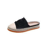 Shoes Women's 2024 New Summer Casual Flat Bottom Baotou Half Slippers Shoes for Women Designer