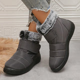 New Down Waterproof Winter Boots Women Anti Slip Thick Warm Plush Snow Boots Woman Leisure Rabbit Fur Cotton Padded