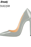12 cm Women Pumps Patent Leather Pointed Toe Women Shoes High Heel Stiletto Party Shoes Women QP022