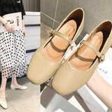 for Women 2022 New Low/Mid Heel Loafers Square Toe Retro Mary Janes Pumps Casual Spring Autumn Weekly Pumps Zapatos