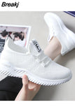Women Shoes 2023 Breathable Lace Up Sneakers Women Mesh Platform White Shoes Women Shallow Casual Shoes Zapatillas De