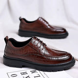 Men Casual Shoes lace up Male Dress Shoes Fashional Men Business Breathable Round Toe Men Casual Shoes outdoor Leather Shoes