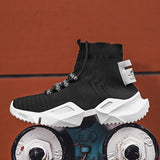 Men Sneakers High Top Sock Shoes Breathable Sports Walking Shoes Thick Bottom Men Casual Shoes Large Size