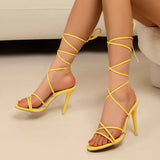 Summer Elegant Strap Solid Color Square Toe High Heels Open Toe Fashion Sexy Banquet Women's Shoes pumps women